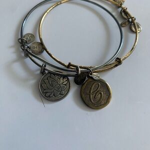 Alex and Ani Gold and Silver Charm Bangles